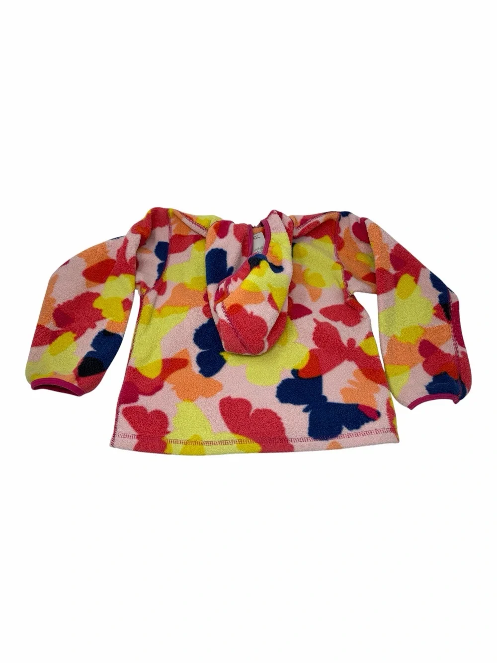 Patagonia Butterfly Print Synchilla Fleece Jacket Hood Size 5T Toddler Full Zip